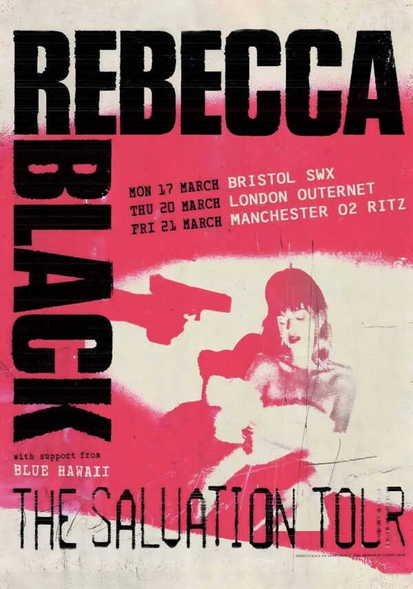 REBECCA BLACK The Salvation 2025 UK Tour: BRISTOL - LONDON - MANCHESTER Poster