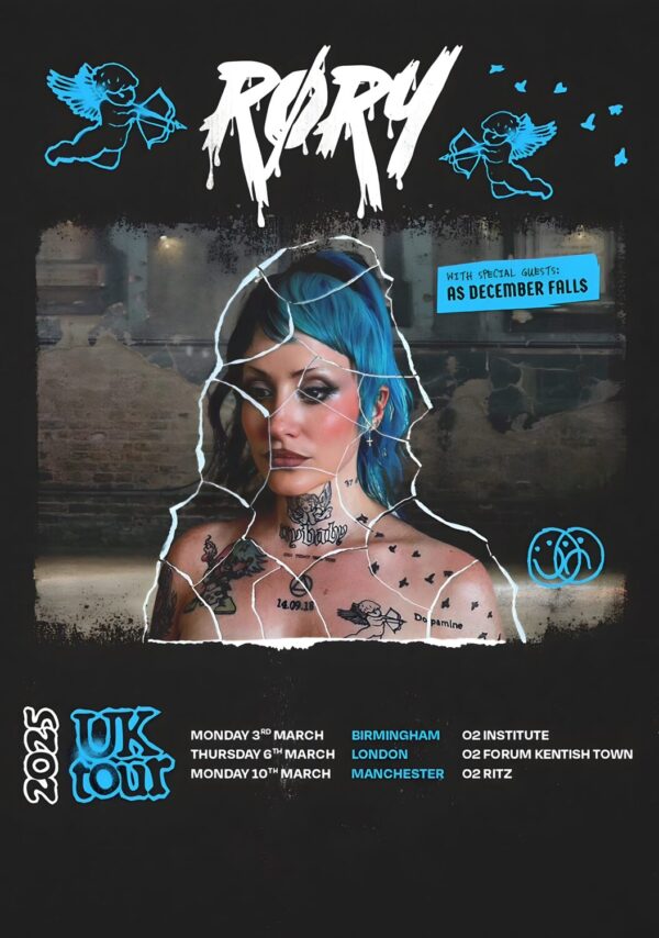 RORY (singer) RØRY Restoration 2025 UK Tour Poster