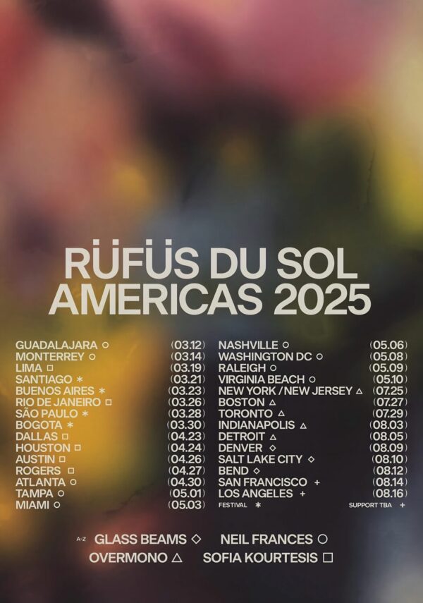 RÜFÜS DU SOL Inhale / Exhale Americas 2025 Tour Poster