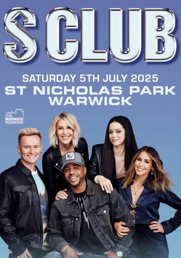 S CLUB 7 Alive Summer 2025 Tour: WARWICK St Nicholas Park Poster