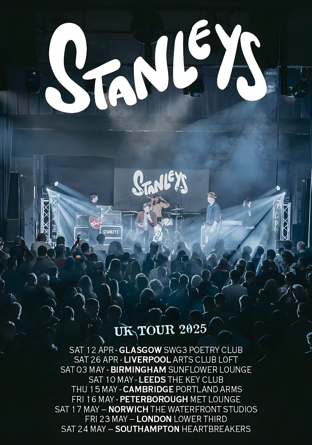 STANLEYS (band) The Gallery 2025 UK Tour Poster