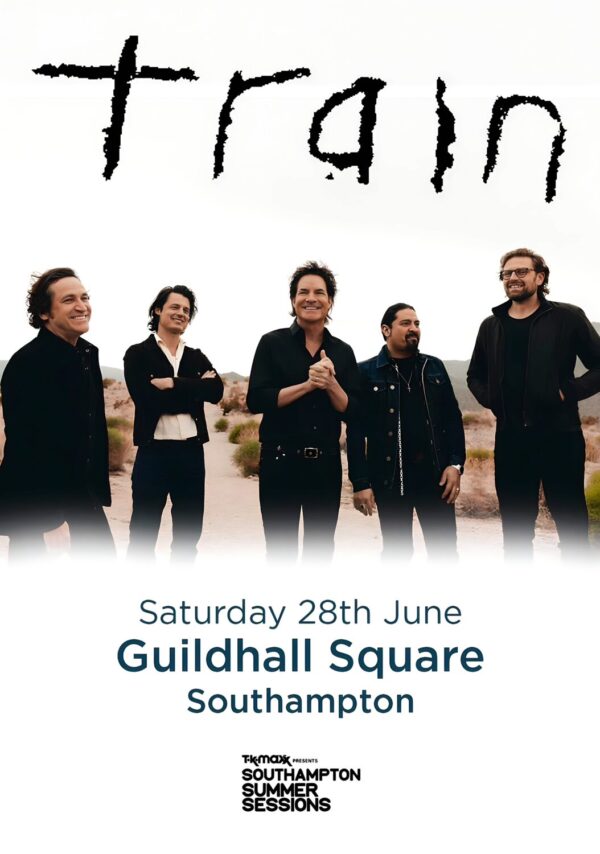 TRAIN (band) Summer 2025 Tour: SOUTHAMPTON Guildhall Square Poster