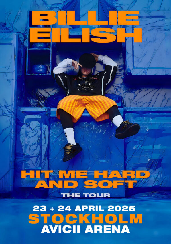 BILLIE EILISH Hit Me Hard & Soft 2025 Tour: STOCKHOLM Avicii Arena Poster