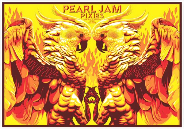 PEARL JAM Dark Matter 2024 Tour: MELBOURNE Marvel Stadium Poster