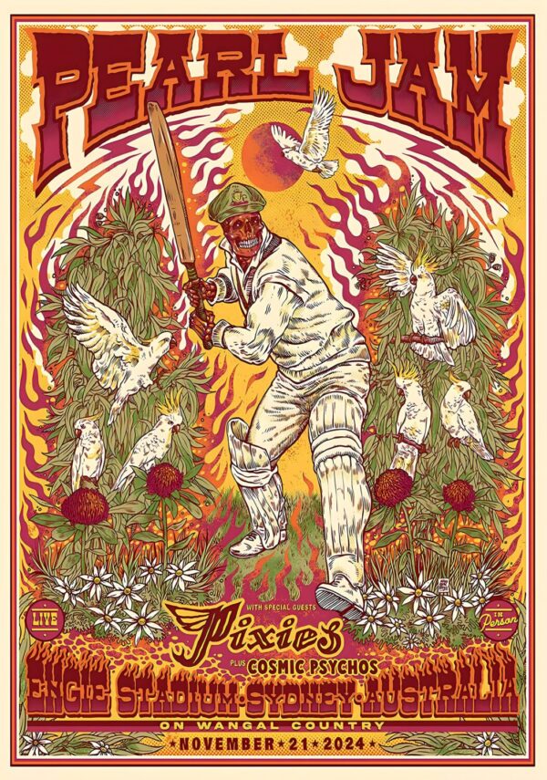 PEARL JAM Dark Matter 2024 Tour: SYDNEY Engie Stadium Poster