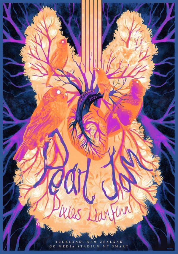 PEARL JAM Dark Matter 2024 Tour: AUCKLAND Go Media Stadium Poster Print
