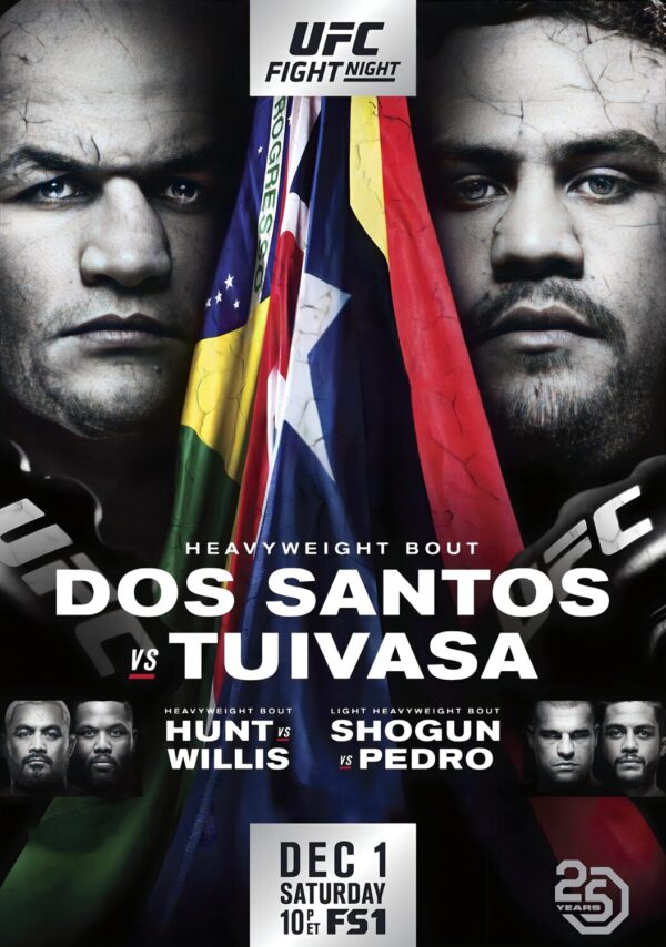 UFC Fight Night 142 Junior dos Santos vs. Tai Tuivasa 2018 Fight MMA Adelaide Poster Print