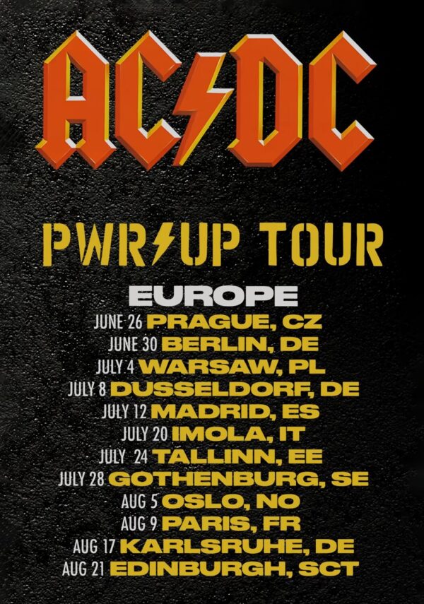 AC/DC Posters | Past & Present World Tours | Albums