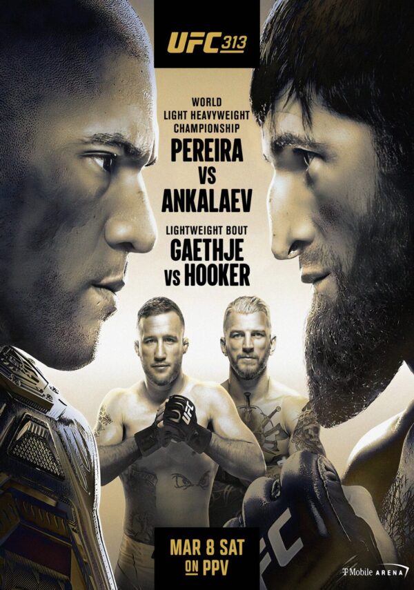 UFC 313 Alex Pereira vs. Magomed Ankalaev 2025 Fight MMA Las Vegas Poster Print