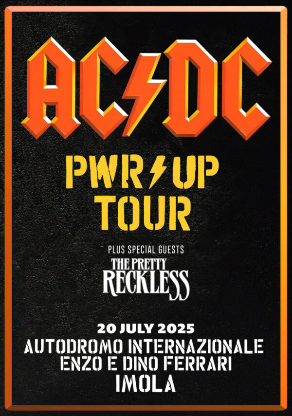 AC/DC Power Up 2025 European Tour: IMOLA, Italy, Autodromo Poster Print