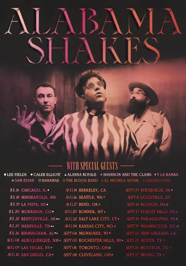 ALABAMA SHAKES Summer Reunion 2025 North America Arena Tour Poster Print