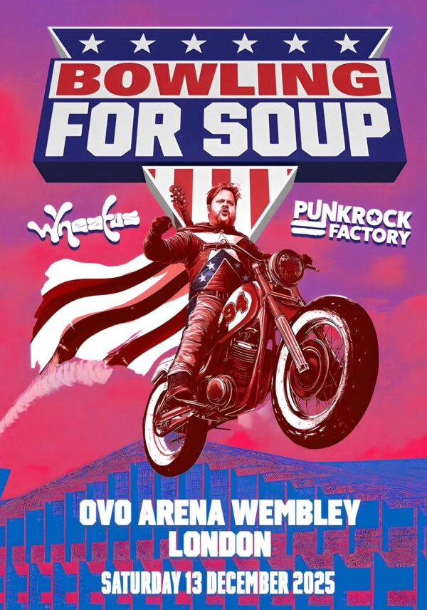 BOWLING FOR SOUP Stoked on Trent 2025 UK Tour: LONDON OVO Arena Wembley Poster Print