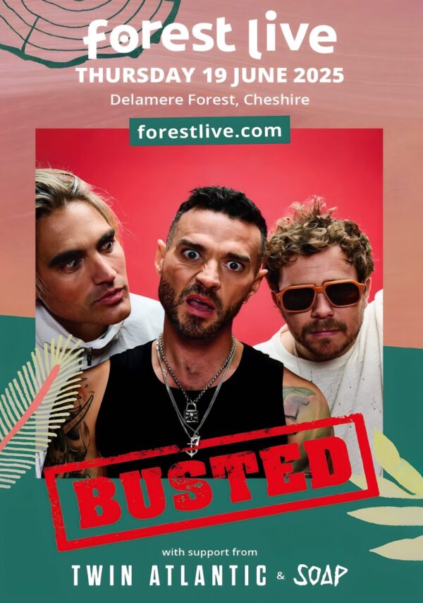 BUSTED (band) Greatist Hits 2025 Summer Tour: DELAMERE FORREST Live Poster Print