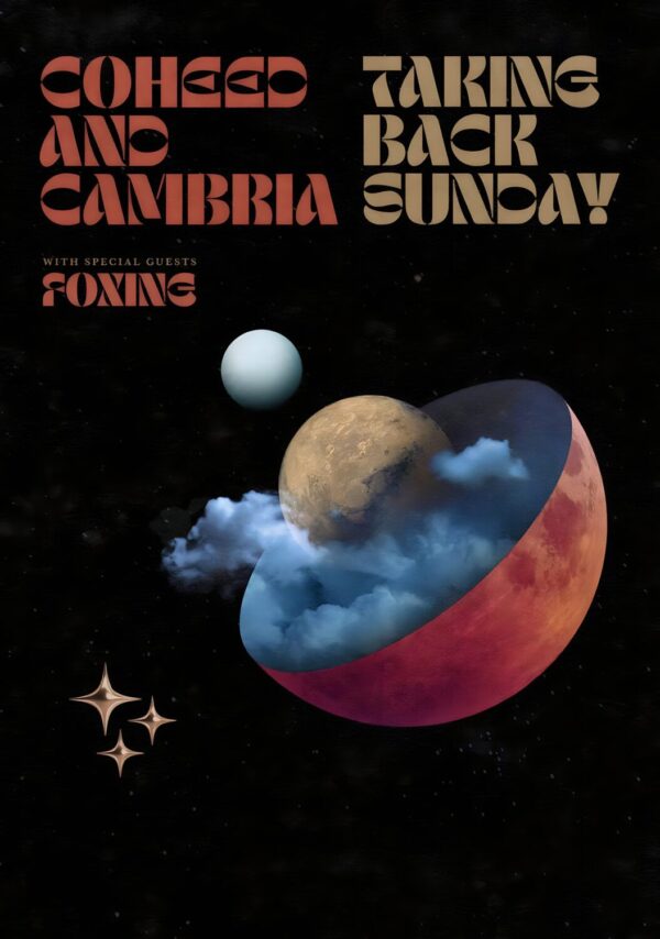 COHEED & CAMBRIA - TAKING BACK SUNDAY Co-Headling 2025 Tour Poster Print