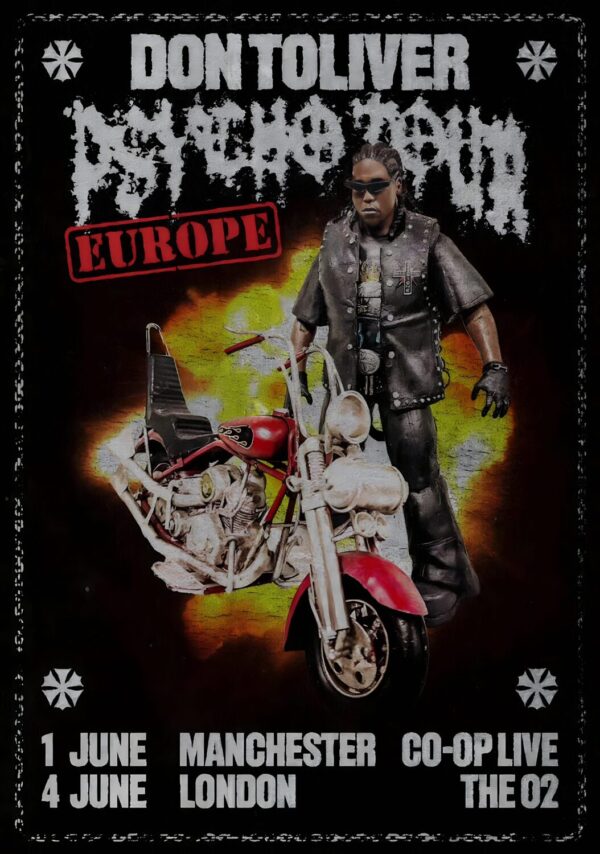 DON TOLIVER Psycho 2025 UK Tour: MANCHESTER - LONDON Poster Print