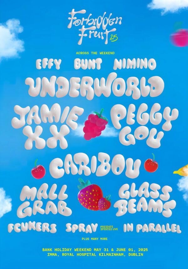FORBIDDEN FRUIT 2025 FESTIVAL Underword - Jamie xx - Peggy Gou Line Up Tour Poster Print