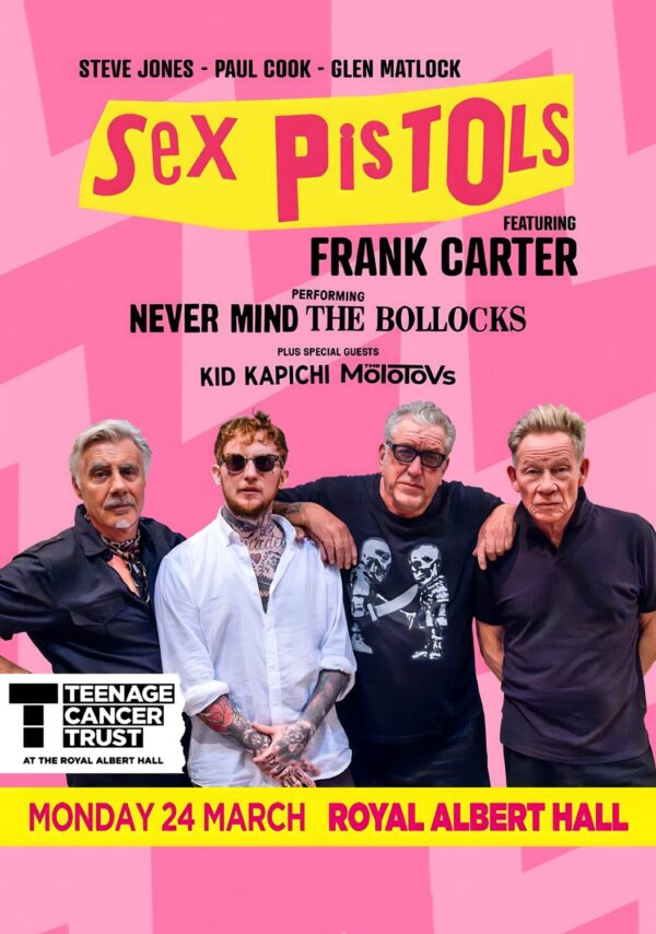 FRANK CARTER & SEX PISTOLS Teenage Cancer Trust 2025: LONDON Royal Albert Hall Poster Print