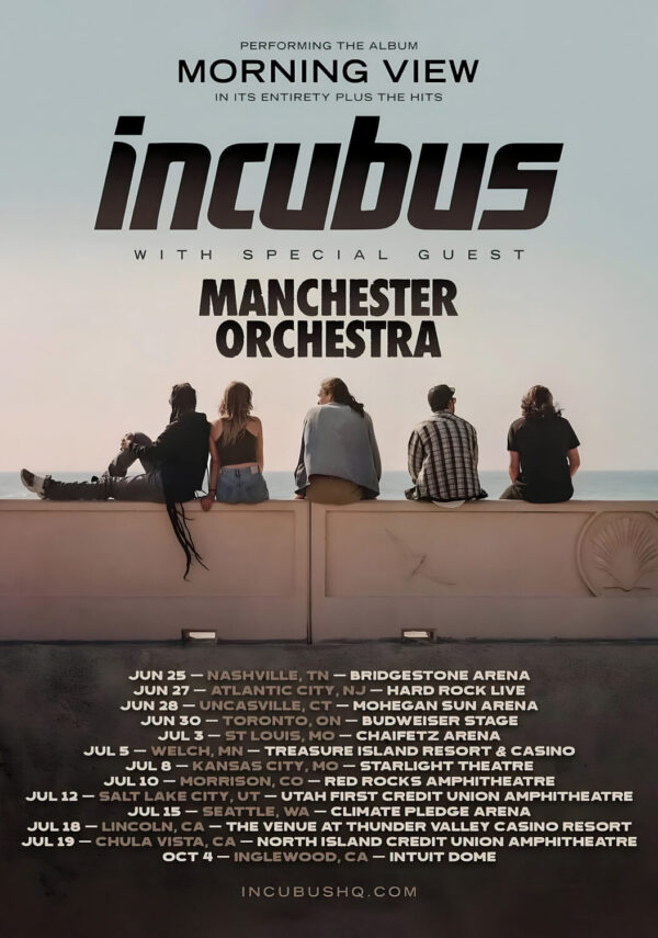 INCUBUS Morning View 2025 North America Arena Tour Poster Print