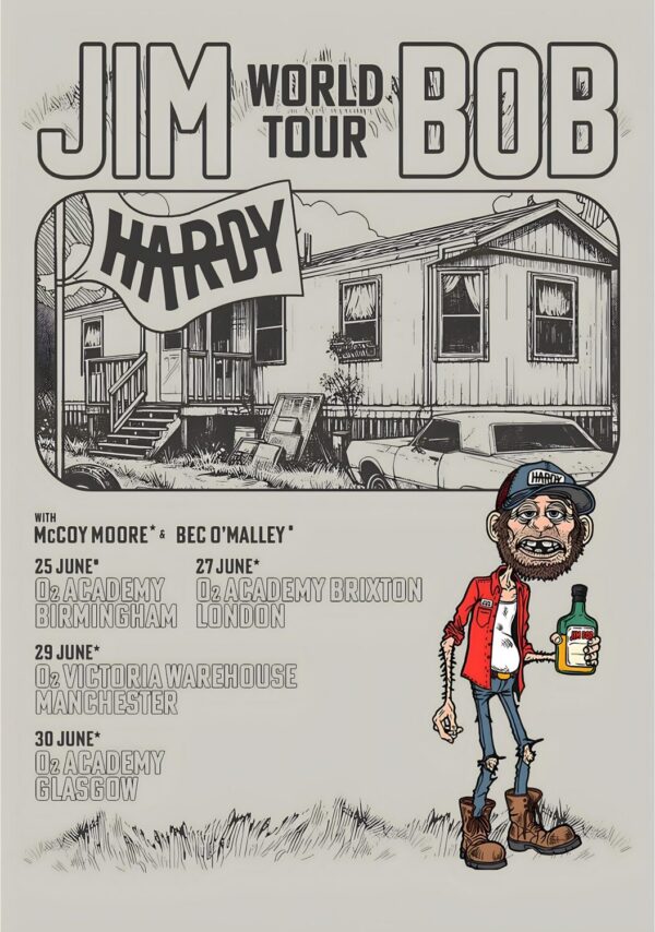 JIM BOB (singer) Hardy 2025 UK Tour Poster Print
