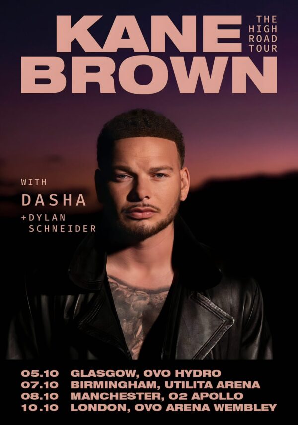 KANE BROWN The High Road 2025 UK Arena Tour Poster Print