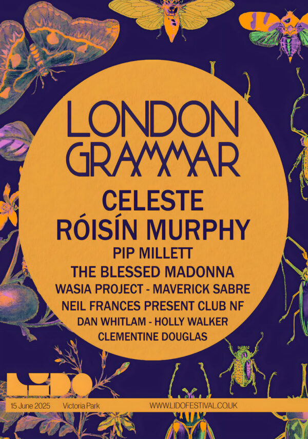 LIDO FESTIVAL 2025 London Grammar - Celeste - Roisin Murphy Line Up Poster Print