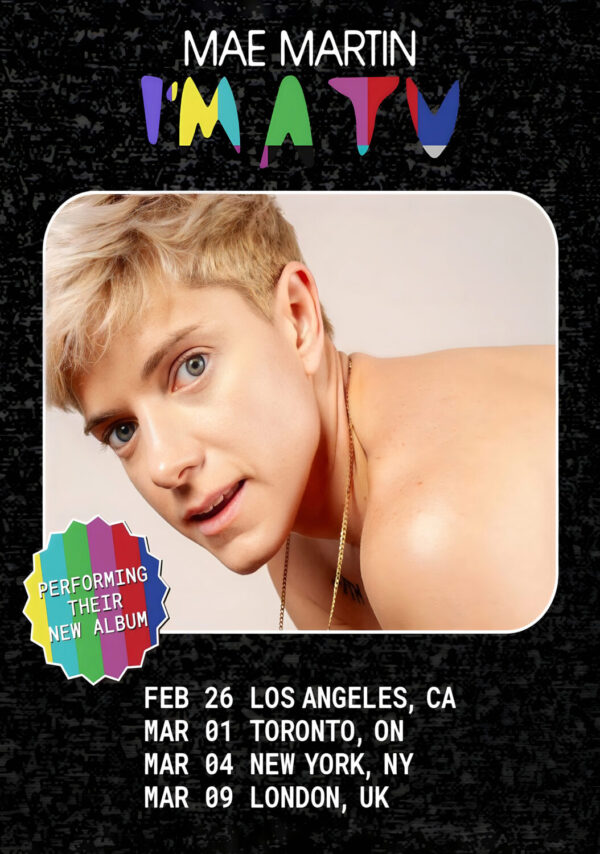 MAE MARTIN I'm A TV Album 2025 World Tour Poster Print