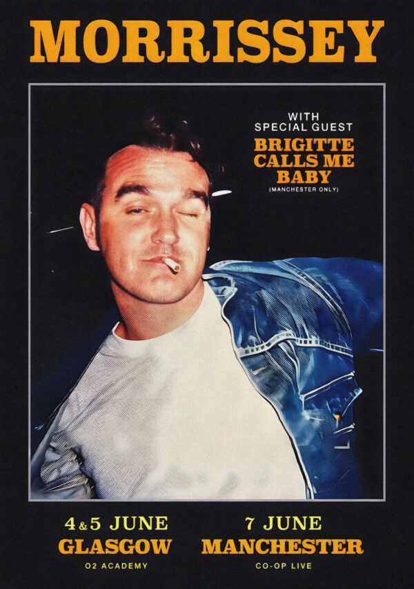 MORRISSEY Summer Live 2025 Arena Tour: GLASGOW - MANCHESTER Poster Print