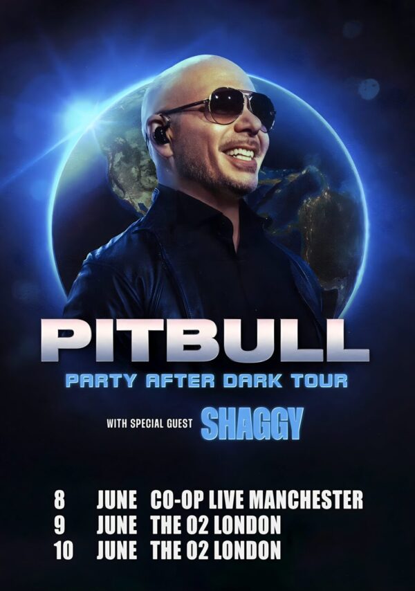 PITBULL Party After Dark 2025 UK Arena Tour: MANCHESTER - LONDON Poster Print