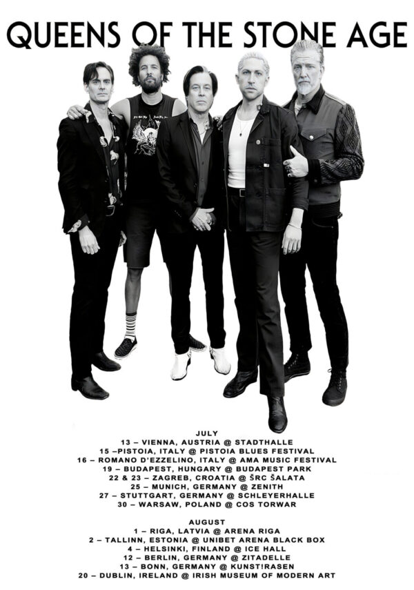 QUEENS OF THE STONE AGE The End Is Nero 2025 European Tour Poster