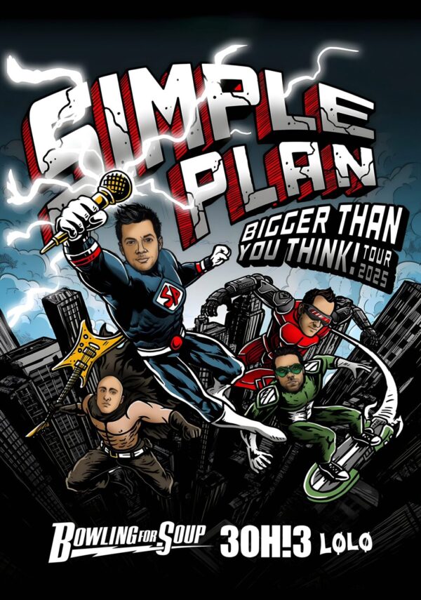 SIMPLE PLAN Bigger Than You Think 2025 World Tour Poster Print