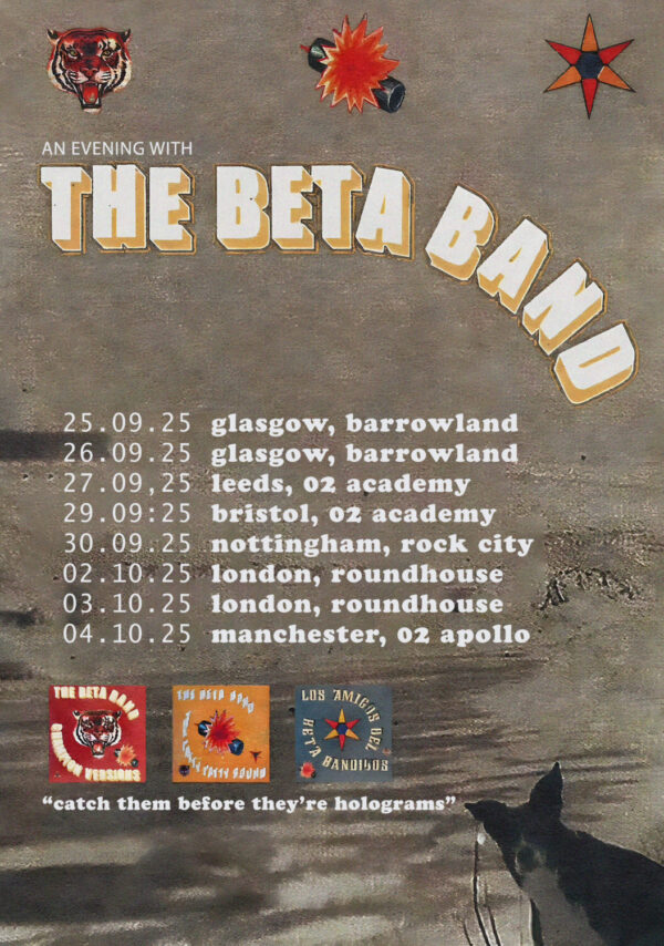 THE BETA BAND An Evening With 2025 UK Tour Poster Print