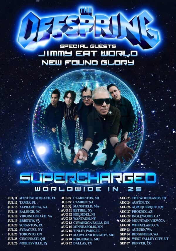 THE OFFSPRING Supercharged Worldwide 2025 North America Tour Poster Print