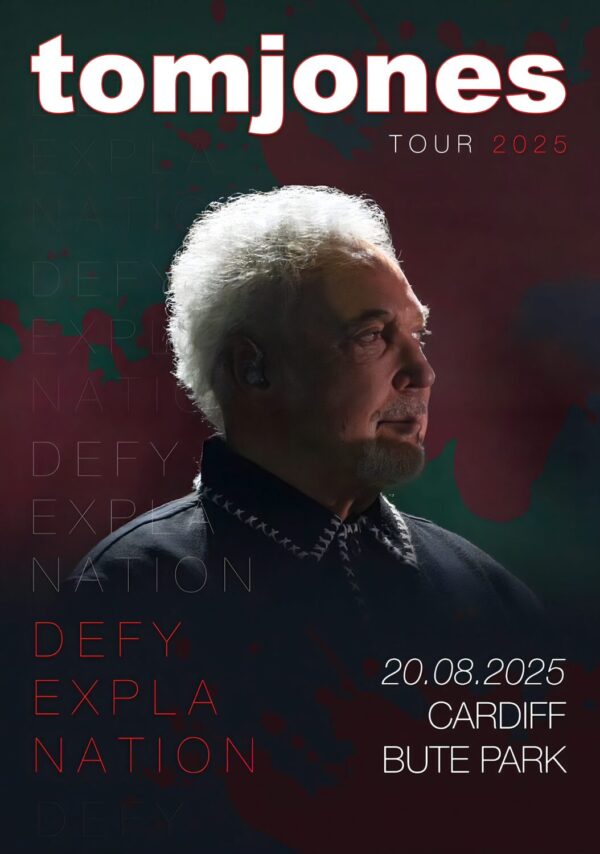 TOM JONES Defy Explanation 2025 Summer Tour: CARDIFF Bute Park Poster Print