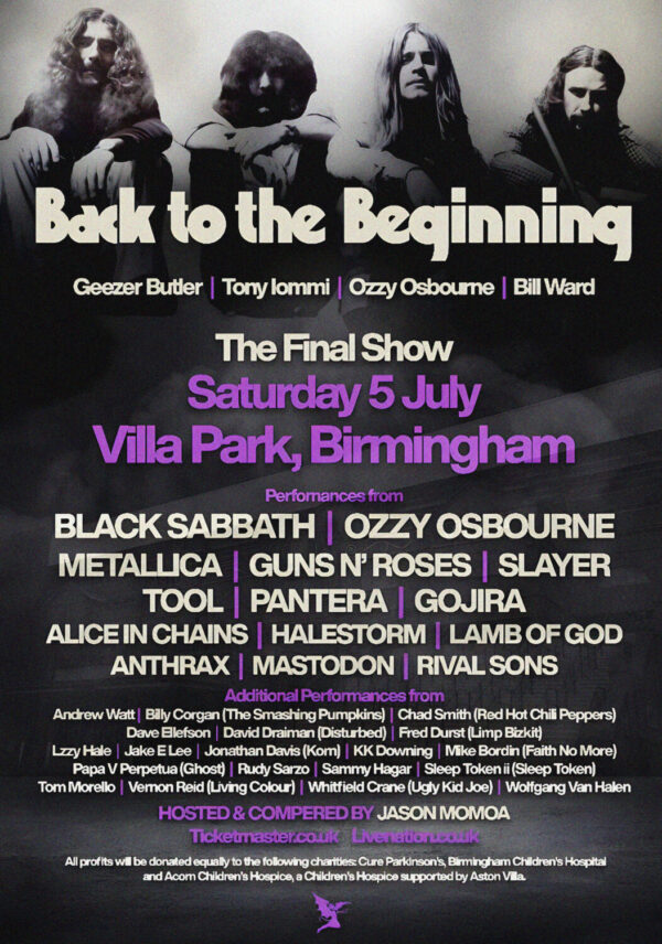 BLACK SABBATH Back To The Beginning - The Final Show: BIRMINGHAM Villa Park 2025 Tour Poster Print