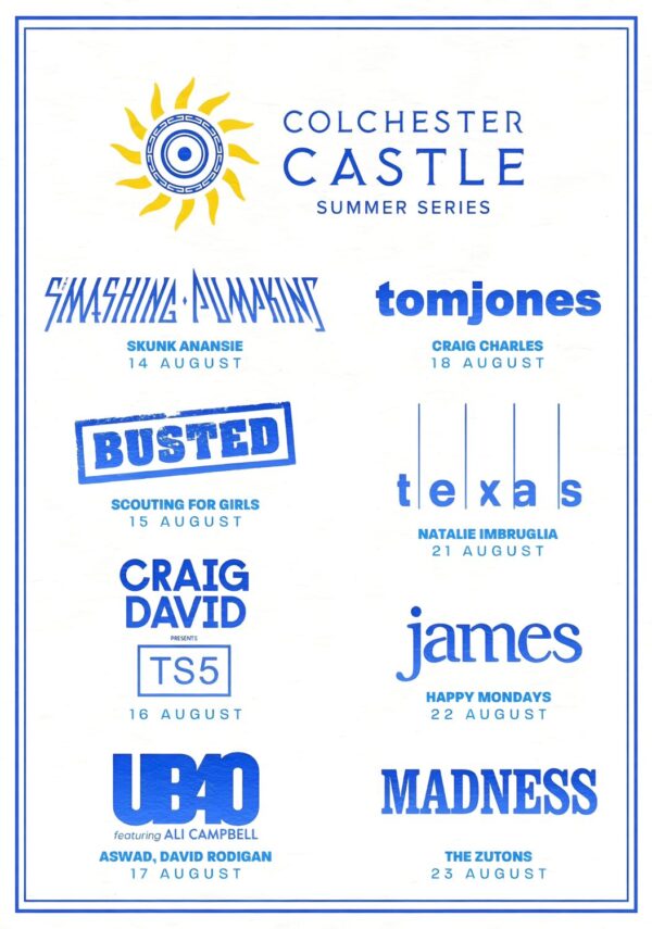ESTER CASTLE SOUNDS 2025 Smashing Pumpkins - Tom Jones - Busted Line Up Poster