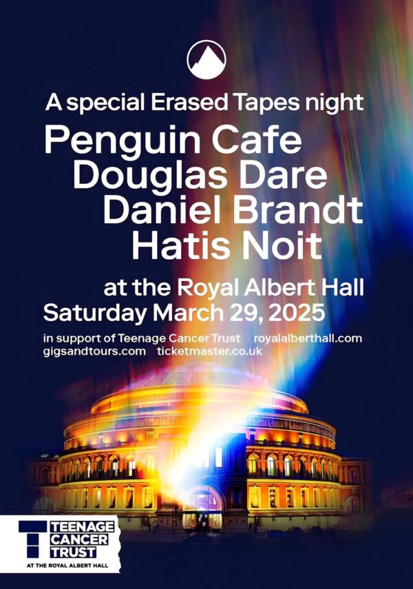 ERASED TAPES 2025 Penguin Cafe - Douglas Dare - Daniel Brandt: LONDON Royal Albert Hall Poster