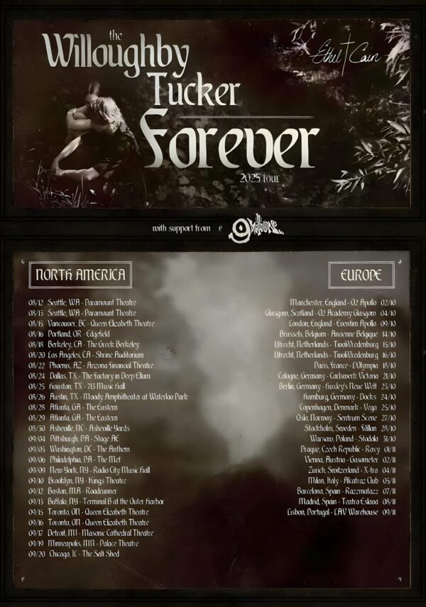 ETHEL CAIN Willoughby Tucker Forever 2025 World Tour Poster