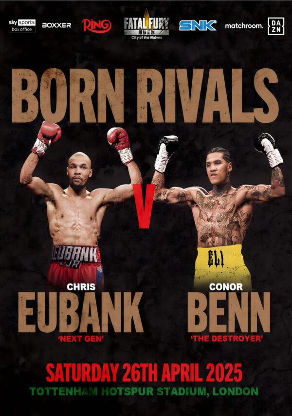 CHRIS EUBANK JR vs CONOR BENN Fatal Fury 2025 London Tottenham Stadium Boxing Fight Poster Print
