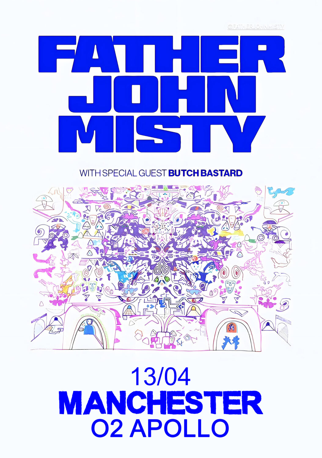 FATHER JOHN MISTY Mahashmashana 2025 Tour: MANCHESTER O2 Apollo Poster Print