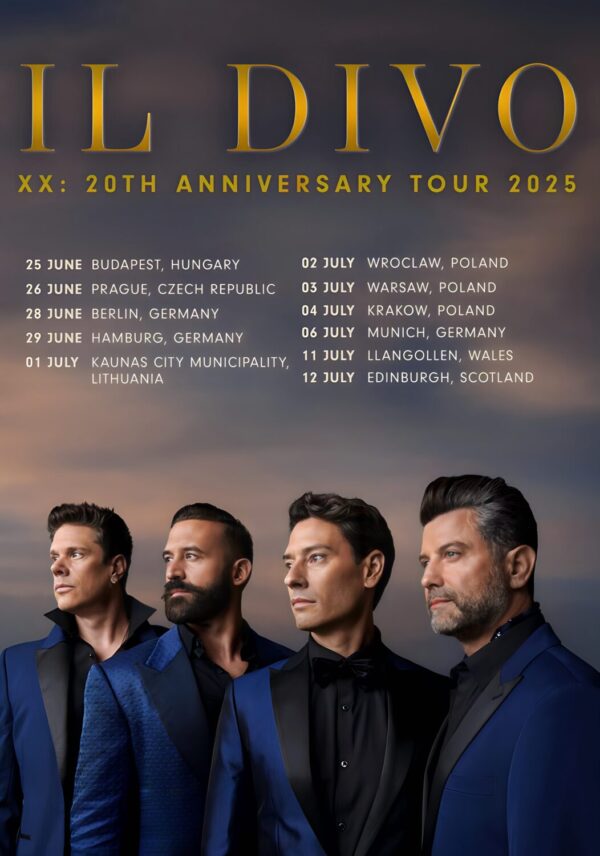 IL DIVO xx 20th Anniversary UK Tour Poster