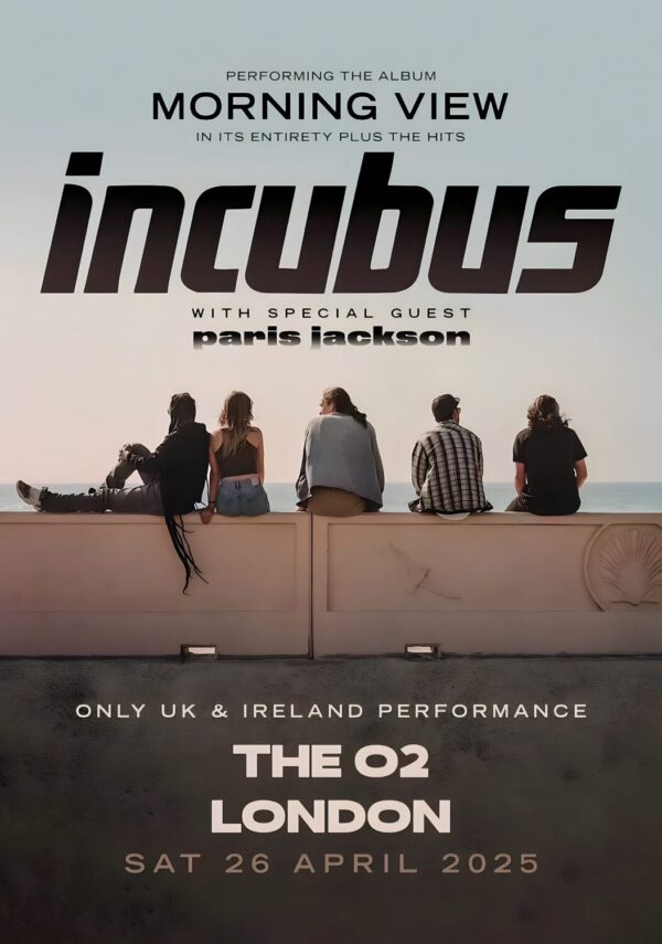 INCUBUS Morning View 2025 Tour: LONDON O2 Arena Poster