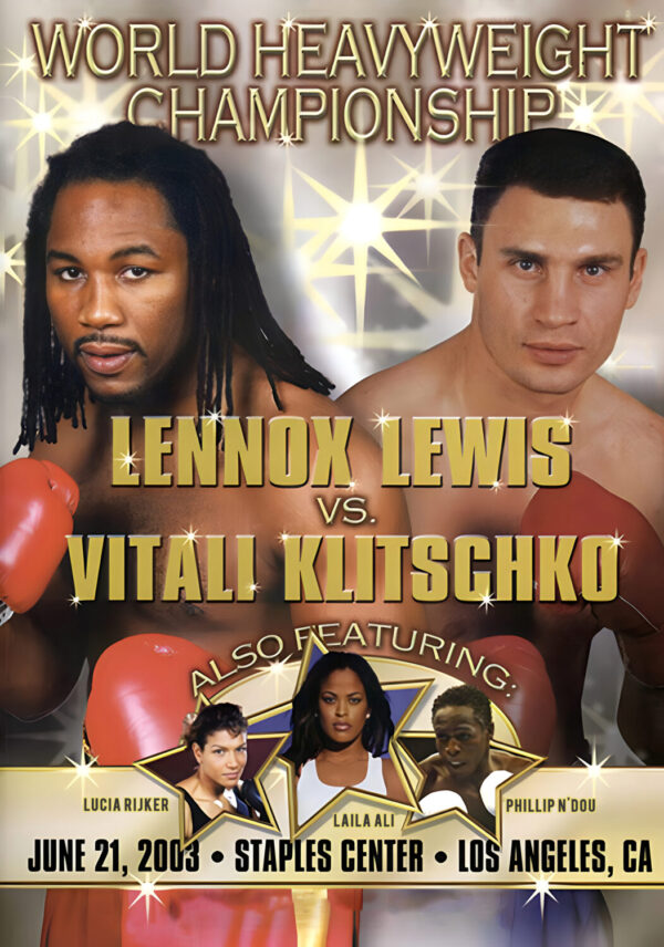 LENNOX LEWIS vs. VITALI KLITSCHKO Los Angeles 2003 Boxing Fight Poster Print