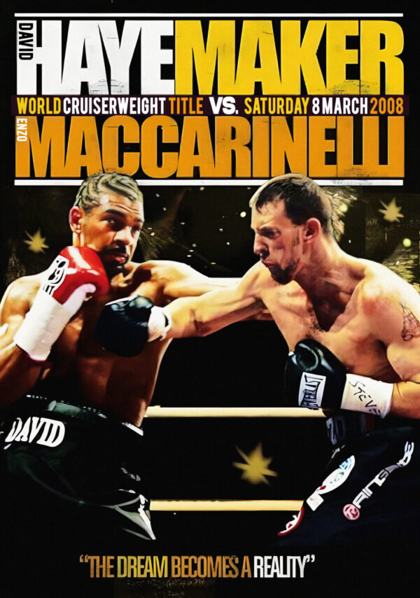 DAVID HAYE vs. ENZO MACCARINELLI London 2008 Boxing Fight Poster Print