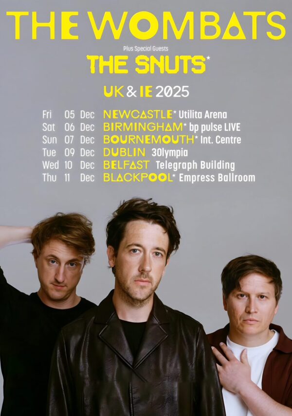THE WOMBATS Oh! The Ocean 2025 UK & Ireland Tour Poster