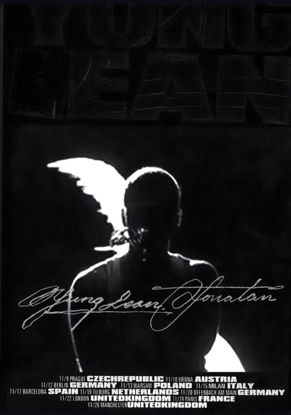YUNG LEAN Jonatan 2025 UK & Europe Tour Poster