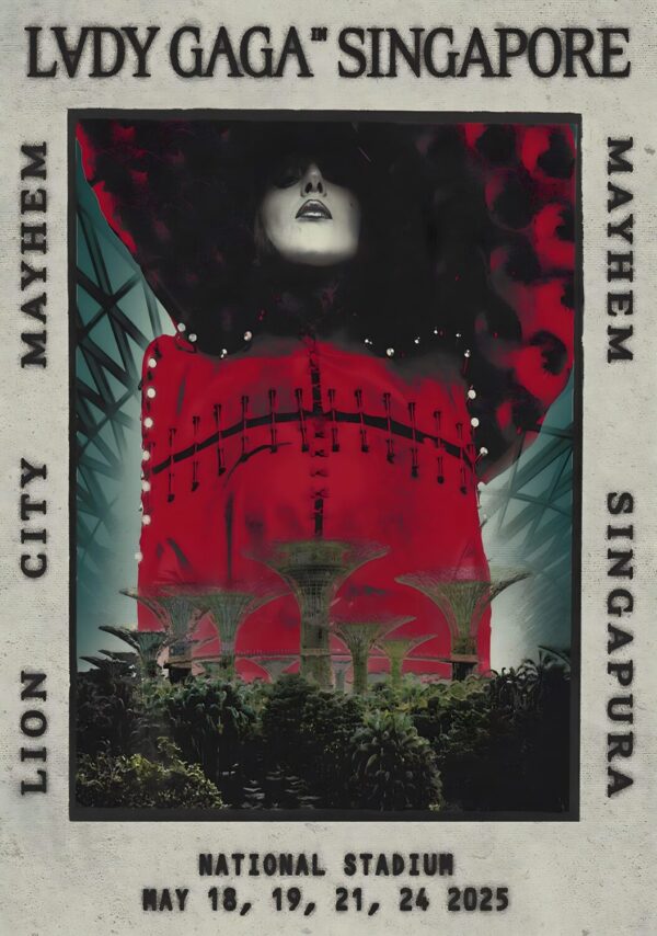 LADY GAGA The Mayhem Ball 2025 Tour: SINGAPORE National Stadium Poster