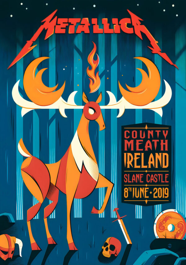 METALLICA WorldWired 2019 Tour: DUBLIN Slane Castle - 8 June 2019 Poster Print