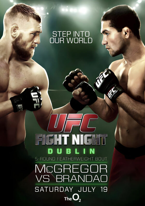 UFC Fight Night 46 Conor McGregor vs. Diego Brandão 2014 Fight MMA Dublin Poster Print