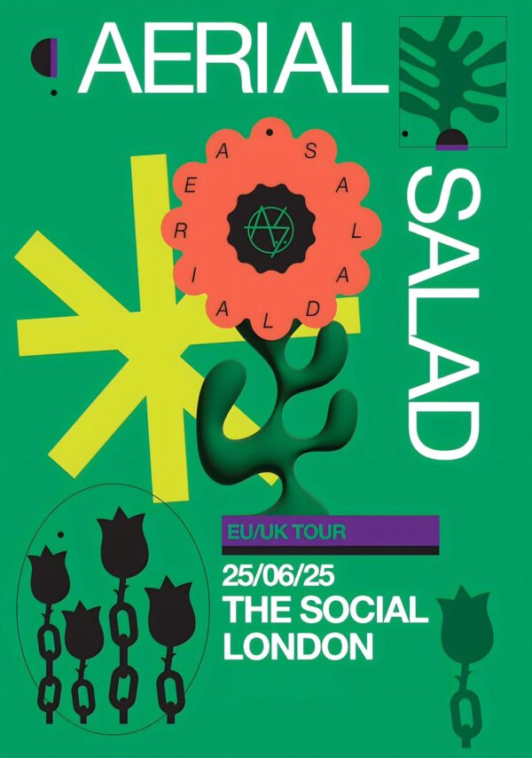 AERIAL SALAD L.A. 2025 UK Tour: LONDON The Social Poster