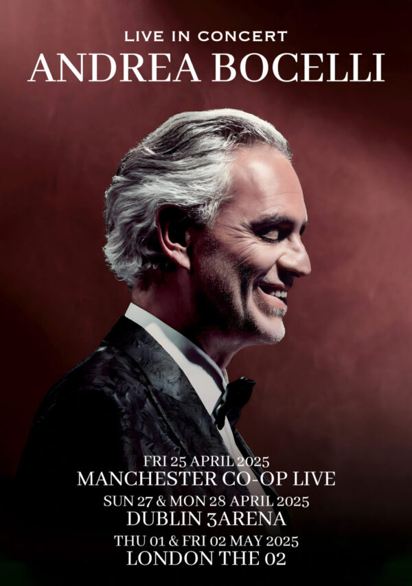 ANDREA BOCELLI Live in Concert 2025 UK Tour Poster Print